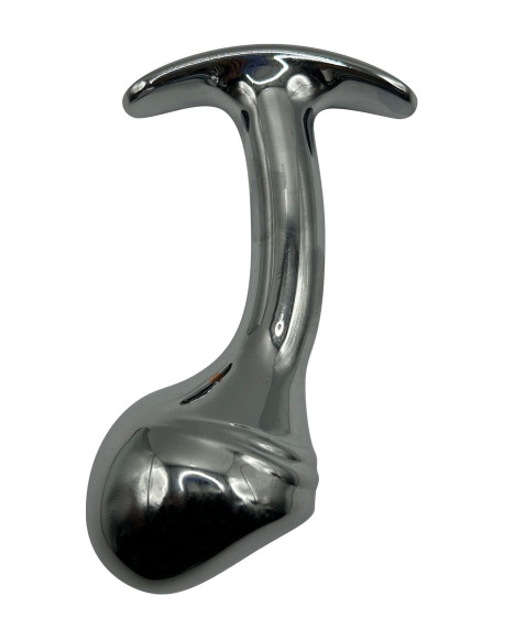 Изогнутая алюминиевая анальная пробка для ношения - 9 см. Изогнутая алюминиевая анальная пробка для ношения - 9 см.