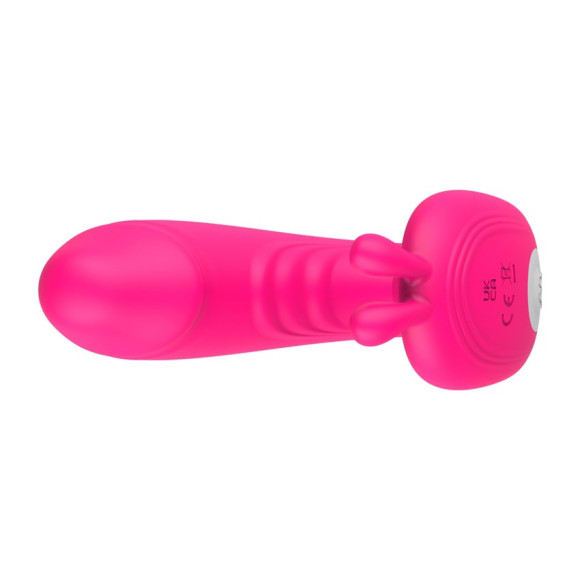 Розовый вибромассажёр с пультом дистанционного управления Розовый вибромассажёр с пультом дистанционного управления