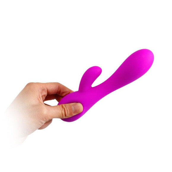 Лиловый вибратор-кролик Simon - 17,8 см. Лиловый вибратор-кролик Simon - 17,8 см.