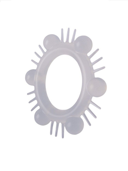 Эластичное эрекционное кольцо с шипиками и шариками Эластичное эрекционное кольцо с шипиками и шариками