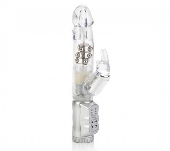 Прозрачный водонепроницаемый вибромассажер JACK RABBIT Прозрачный водонепроницаемый вибромассажер JACK RABBIT