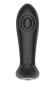 Черный массажер простаты с вибрацией, эффектом маятника и пультом ДУ