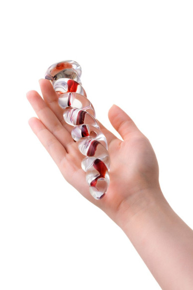 Стеклянный фаллос в виде спирали - 18 см. Стеклянный фаллос в виде спирали - 18 см.