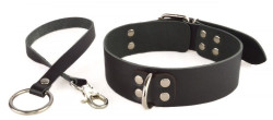 Черный ошейник Новичок с поводком Черный ошейник Новичок с поводком