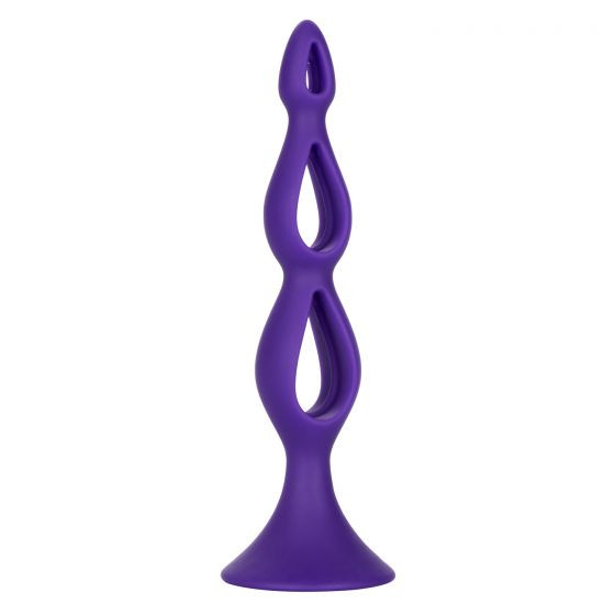 Фиолетовая анальная елочка Silicone Triple Probe - 14,5 см. Фиолетовая анальная елочка Silicone Triple Probe - 14,5 см.