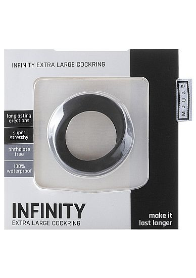 Чёрное эрекционное кольцо Infinity XL Cockring Чёрное эрекционное кольцо Infinity XL Cockring