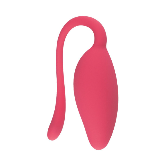 Коралловый вибромассажёр-яйцо с гибким хвостиком Коралловый вибромассажёр-яйцо с гибким хвостиком