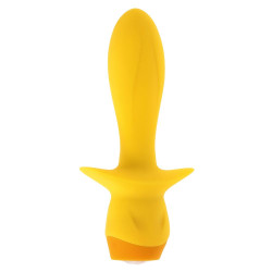 Желтая анальная вибропробка Mellow Yellow - 13,5 см.