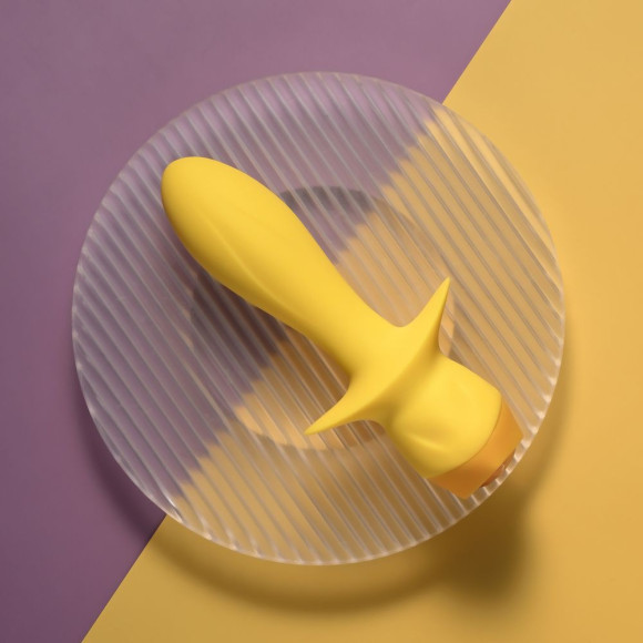 Желтая анальная вибропробка Mellow Yellow - 13,5 см. Желтая анальная вибропробка Mellow Yellow - 13,5 см.