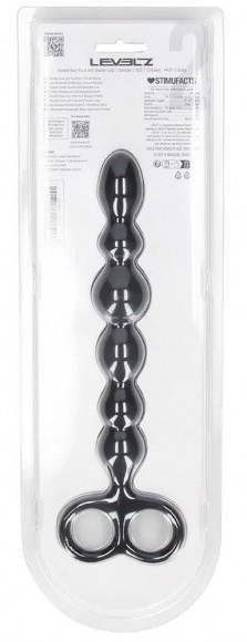 Черная анальная цепочка Beaded Silicone Anal Probe with Double Loop - 24 см. Черная анальная цепочка Beaded Silicone Anal Probe with Double Loop - 24 см.