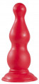 Красная анальная пробка с кончиком-шаром MENZSTUFF PAWN PROBE - 15 см.