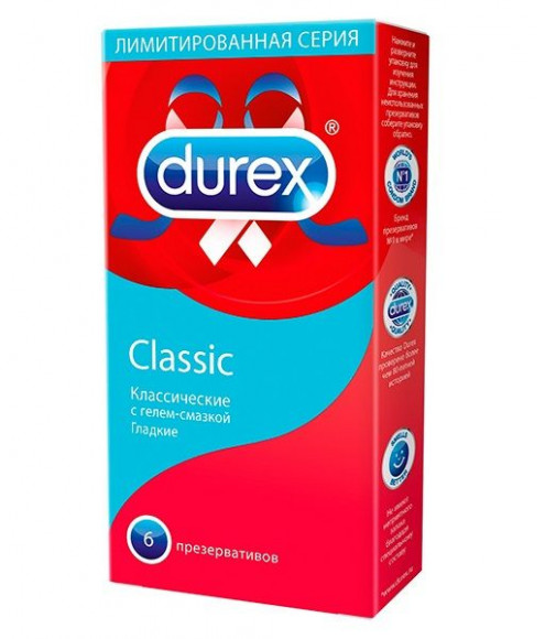 Классические презервативы Durex Classic - 6 шт.