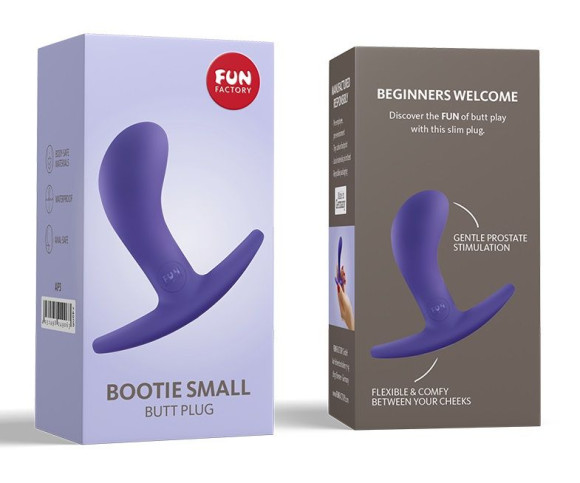 Фиолетовая анальная пробка Bootie S - 7,5 см. Фиолетовая анальная пробка Bootie S - 7,5 см.