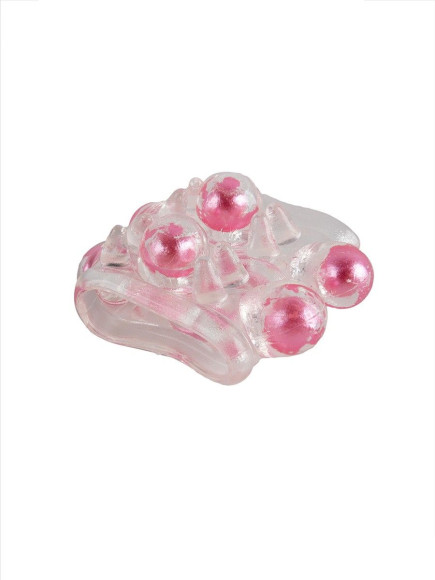 Прозрачная насадка на пенис с цветными шариками