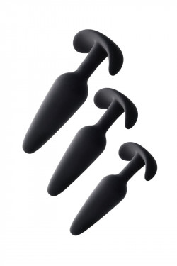 Набор из 3 черных анальных втулок Eridani Набор из 3 черных анальных втулок Eridani