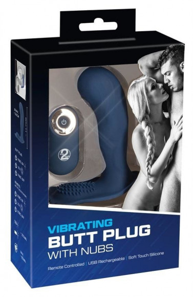 Синий вибростимулятор простаты Vibrating Butt Plug - 11,7 см. Синий вибростимулятор простаты Vibrating Butt Plug - 11,7 см.