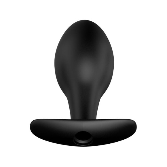Чёрная анальная пробка с пультом управления - 8,5 см. Чёрная анальная пробка с пультом управления - 8,5 см.
