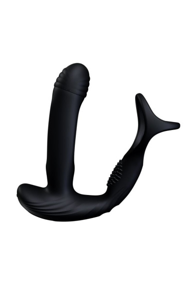 Черный инновационный масcажер простаты Pulse с функцией осцилляции Черный инновационный масcажер простаты Pulse с функцией осцилляции