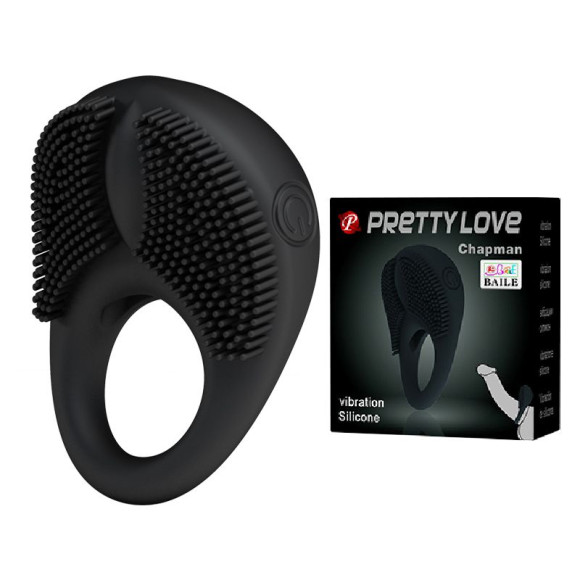 Вибрирующее эрекционное кольцо с щетинками Вибрирующее эрекционное кольцо с щетинками