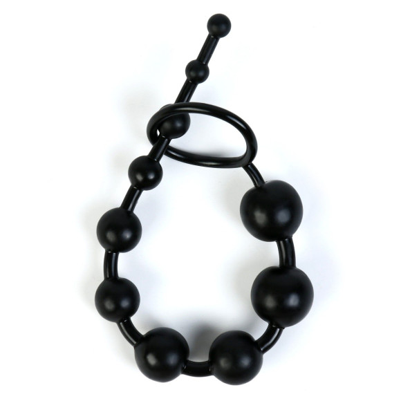 Черная анальная цепочка - 30 см. Черная анальная цепочка - 30 см.