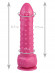 Розовый фаллоимитатор с шипиками - 21,5 см. Розовый фаллоимитатор с шипиками - 21,5 см.