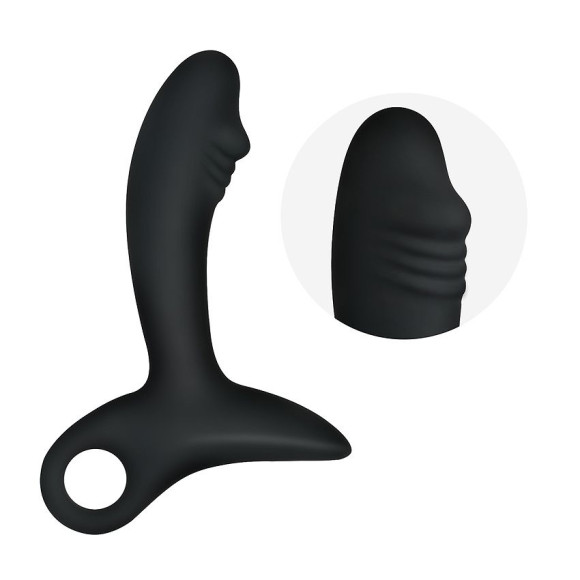 Черный силиконовый анальный вибромассажер Erokay Черный силиконовый анальный вибромассажер Erokay