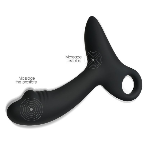 Черный силиконовый анальный вибромассажер Erokay Черный силиконовый анальный вибромассажер Erokay