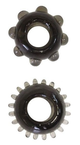 Набор из 2 эрекционных черных колец Набор из 2 эрекционных черных колец