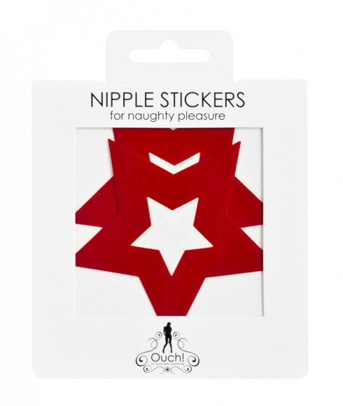 Красные наклейки-звёзды на грудь Красные наклейки-звёзды на грудь