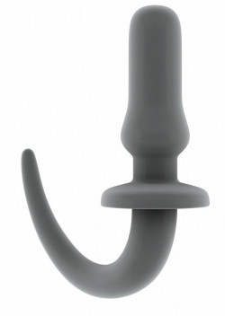 Серая анальная пробка SONO №12 с ручкой