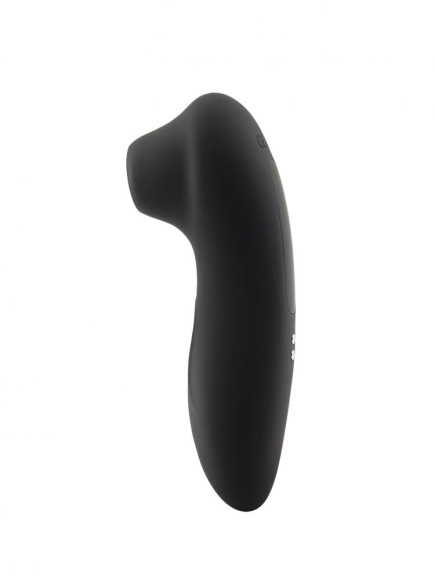 Черный вакуумный стимулятор клитора Curvy