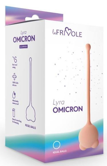 Бежевый вагинальный шарик Omicron Бежевый вагинальный шарик Omicron