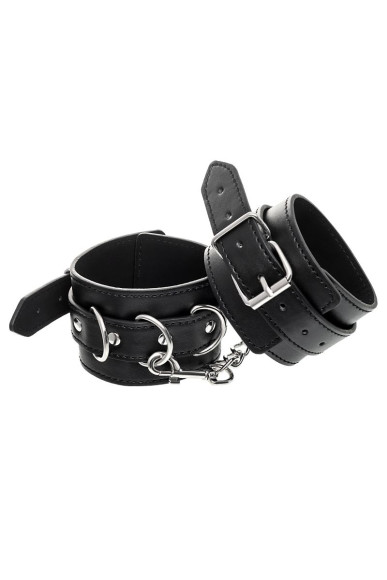 Черные оковы Anonymo из искусственной кожи Черные оковы Anonymo из искусственной кожи