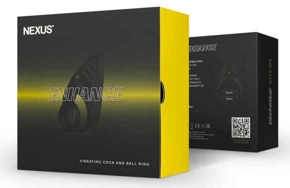Черное эрекционное виброкольцо Nexus Enhance Черное эрекционное виброкольцо Nexus Enhance