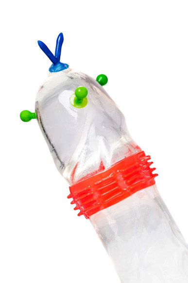 Стимулирующий презерватив «Безумная Грета» с ароматом ванили - 1 шт. Стимулирующий презерватив «Безумная Грета» с ароматом ванили - 1 шт.