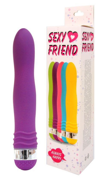Фиолетовый эргономичный вибратор Sexy Friend - 17,5 см. Фиолетовый эргономичный вибратор Sexy Friend - 17,5 см.