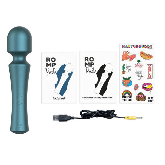 Зеленый wand-вибратор Romp Presto - 20 см. Зеленый wand-вибратор Romp Presto - 20 см.