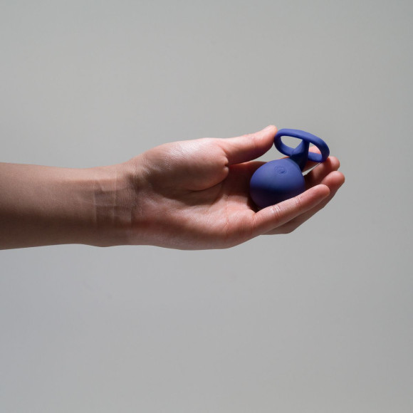 Синий вибростимулятор на пальцы Lunar Синий вибростимулятор на пальцы Lunar