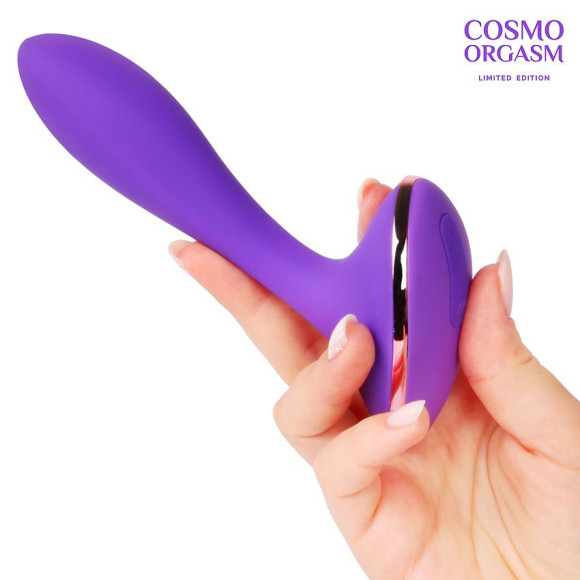 Фиолетовый вибростимулятор G-точки с широким основанием - 15,5 см. Фиолетовый вибростимулятор G-точки с широким основанием - 15,5 см.