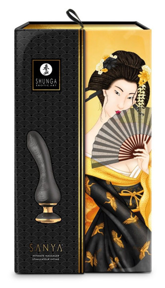 Черный вибростимулятор SANYA - 18,5 см. Черный вибростимулятор SANYA - 18,5 см.