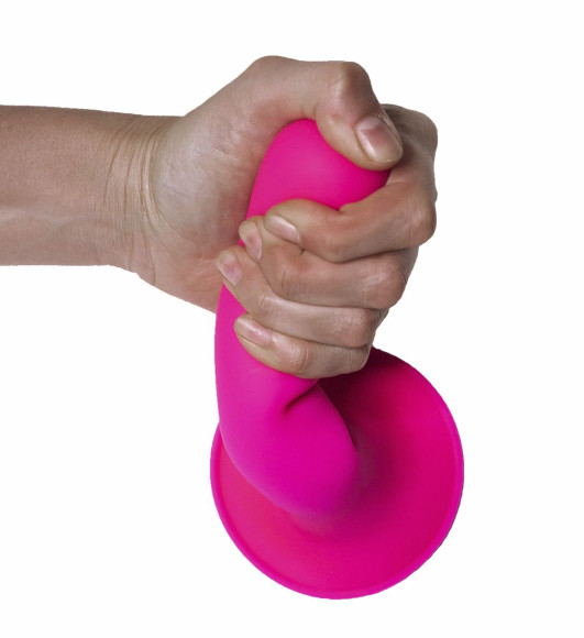 Ярко-розовый фаллоимитатор двойной плотности Hitsens 4 - 17,5 см. Ярко-розовый фаллоимитатор двойной плотности Hitsens 4 - 17,5 см.
