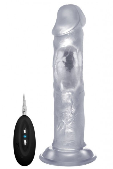 Прозрачный вибратор-реалистик Vibrating Realistic Cock 9 - 23,5 см. Прозрачный вибратор-реалистик Vibrating Realistic Cock 9 - 23,5 см.