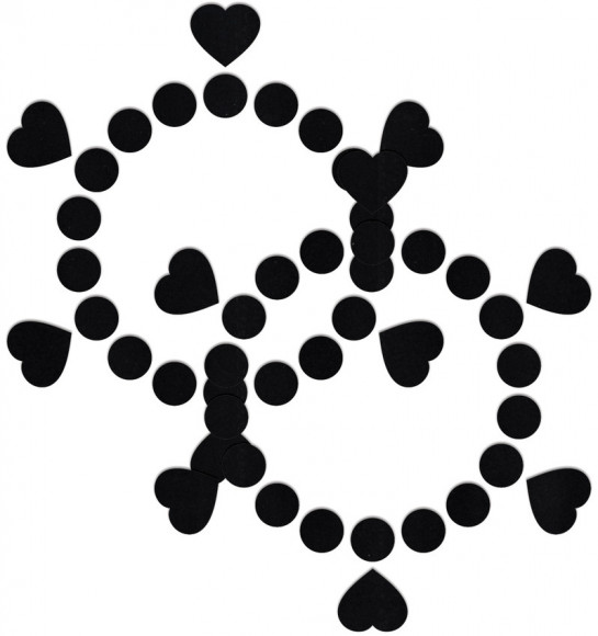 Чёрные открытые пестисы Круги и сердца Чёрные открытые пестисы Круги и сердца