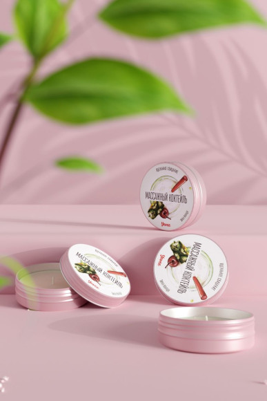 Массажная свеча «Массажный коктейль» с ароматом пина колады - 30 мл. Массажная свеча «Массажный коктейль» с ароматом пина колады - 30 мл.