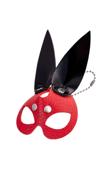 Кожаный брелок в виде маски зайчика Кожаный брелок в виде маски зайчика