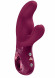Бордовый вибратор с клиторальным стимулятором Miss Bi - 17 см. Бордовый вибратор с клиторальным стимулятором Miss Bi - 17 см.