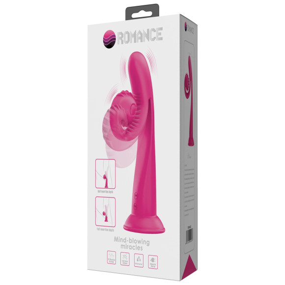 Розовый вибратор на присоске с закрученным клиторальным отростком - 20 см. Розовый вибратор на присоске с закрученным клиторальным отростком - 20 см.