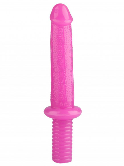 Розовый анальный стимулятор с ограничителем - 31 см. Розовый анальный стимулятор с ограничителем - 31 см.