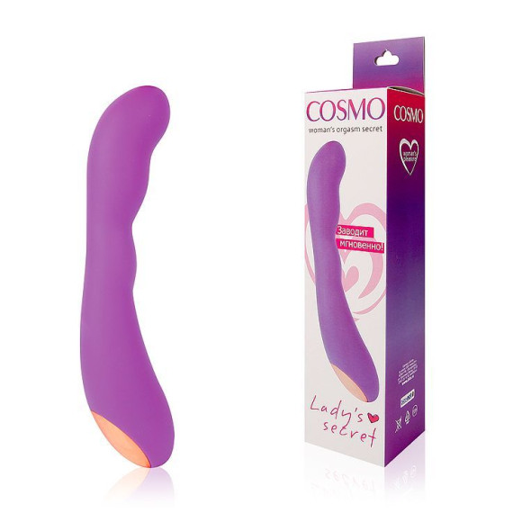 Фиолетовый силиконовый вибромассажер - 22,2 см. Фиолетовый силиконовый вибромассажер - 22,2 см.