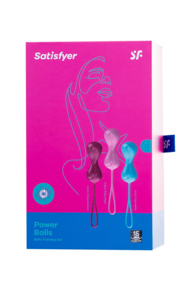 Набор из трёх двойных вагинальных шариков Satisfyer Power Balls Набор из трёх двойных вагинальных шариков Satisfyer Power Balls